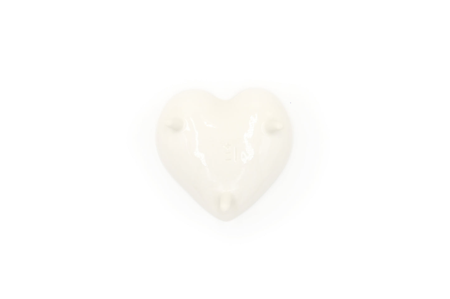 Bol en porcelaine en forme de cœur plaqué or
