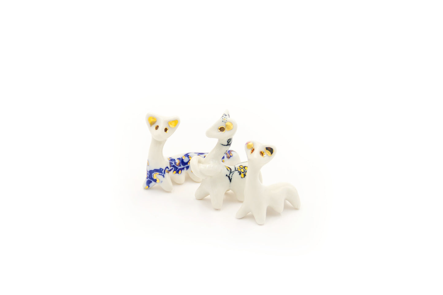 Werlingtiny dziwne, rzeźba porcelanowa ze złoceniem