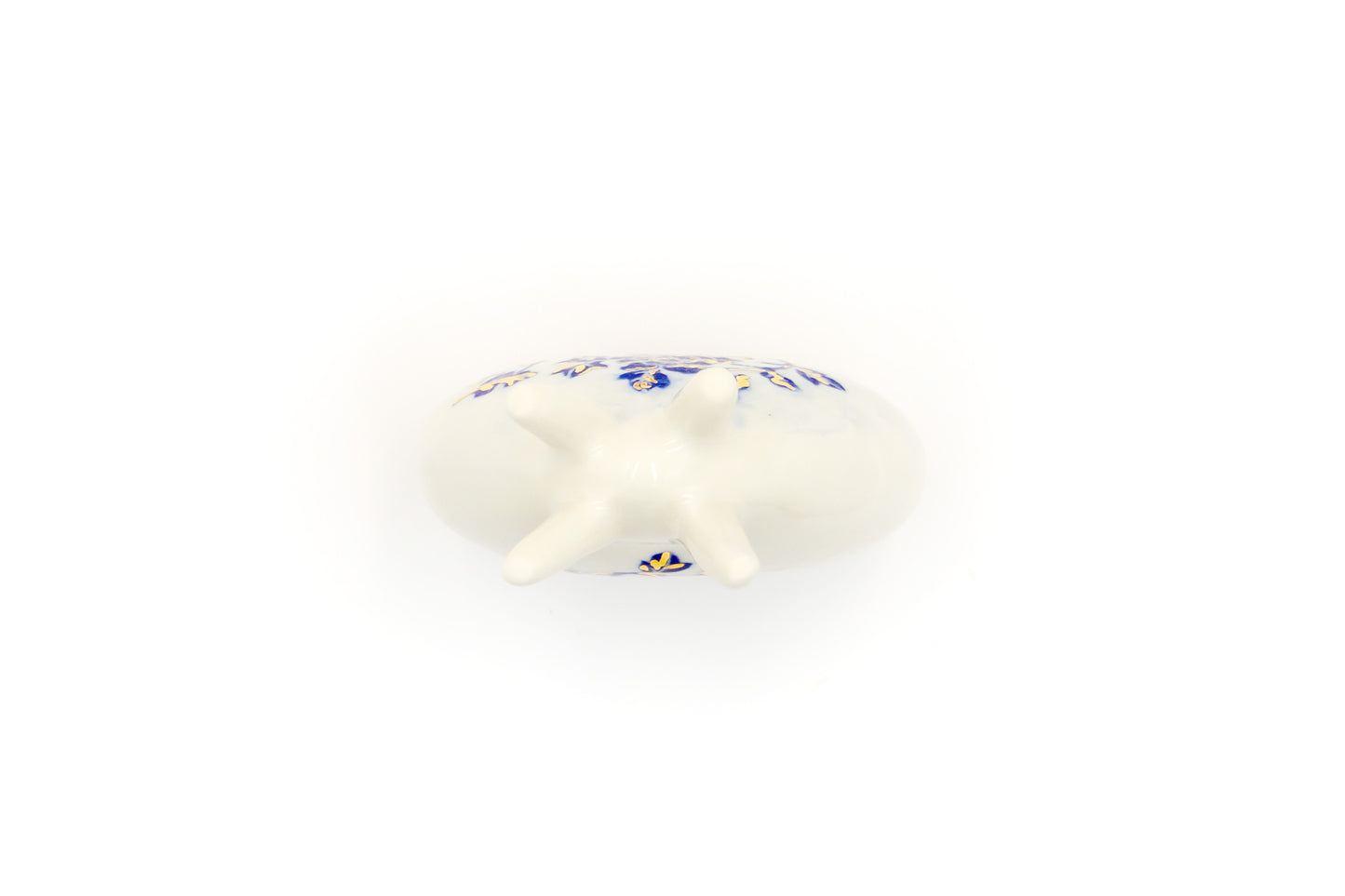 Serce-buteleczka porcelanowa ze złoceniem