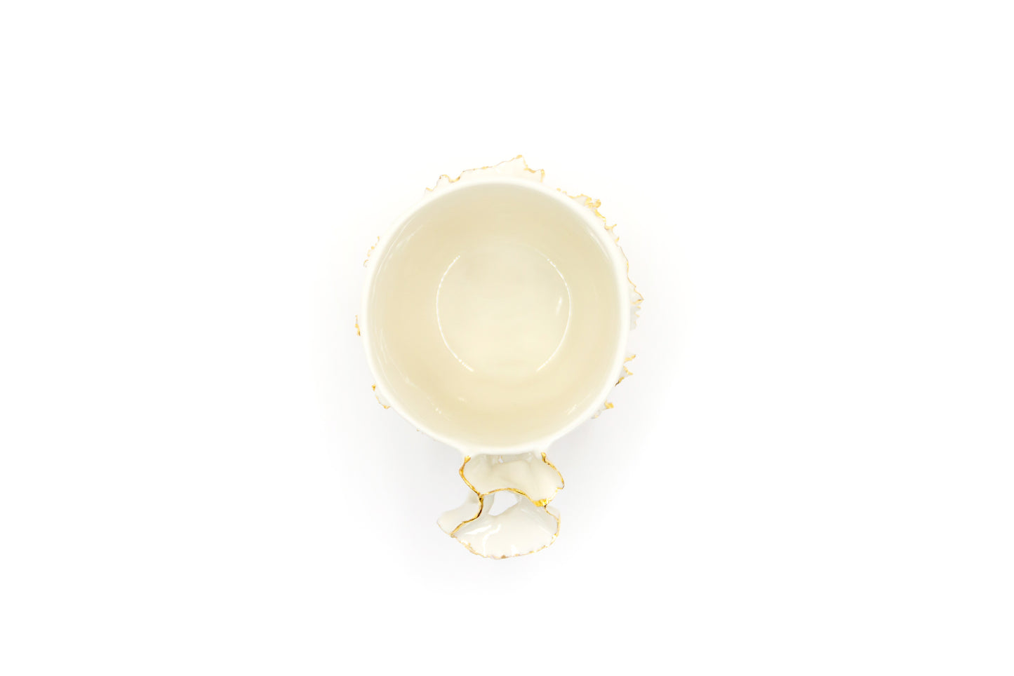 Kubek porcelanowy ze złoceniem