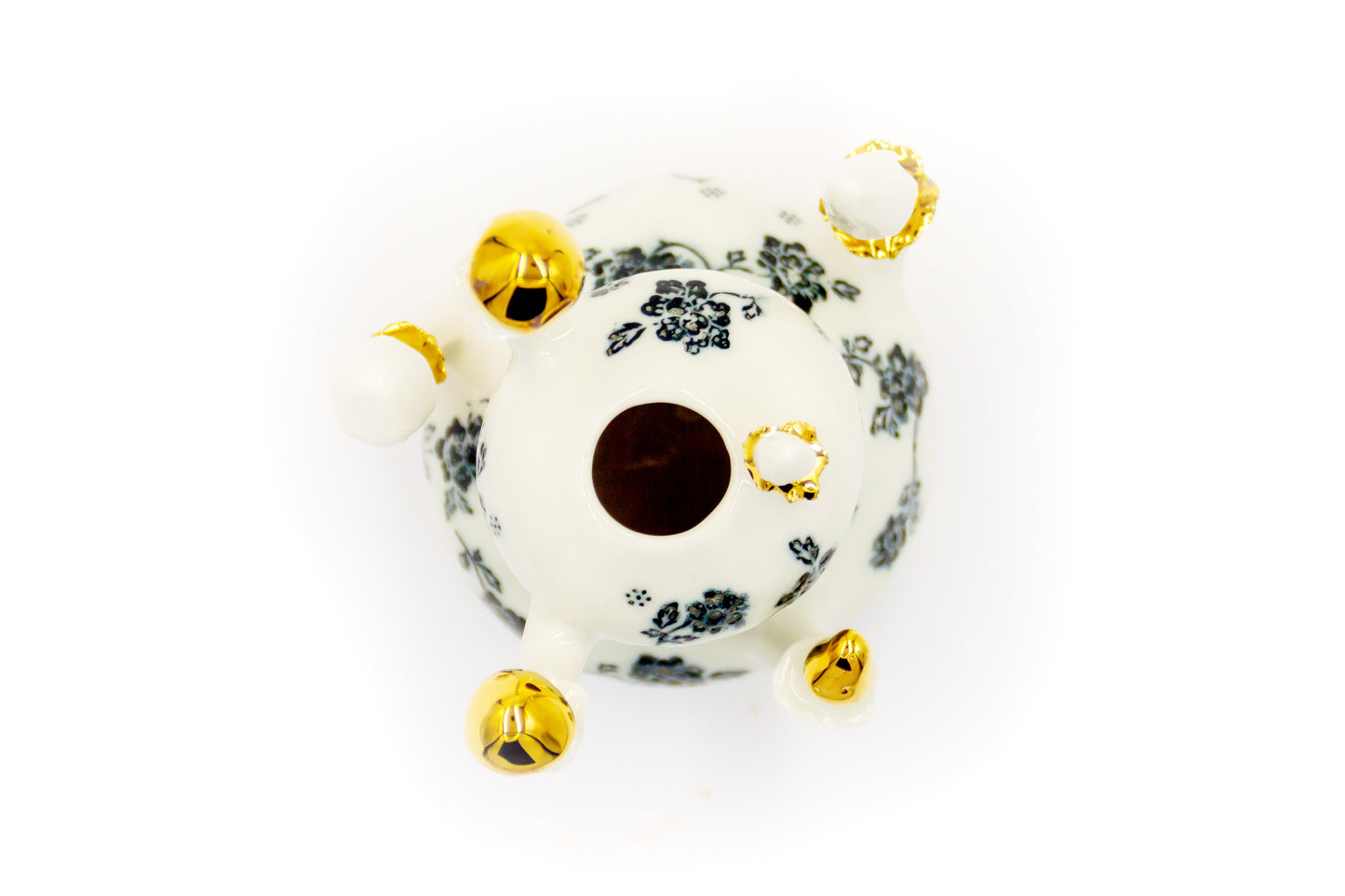 Wazonik porcelanowy ze złoceniem