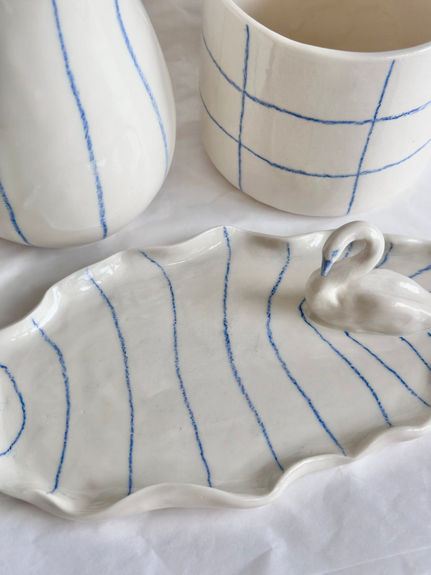 Podstawka na biżuterię z łabędziem