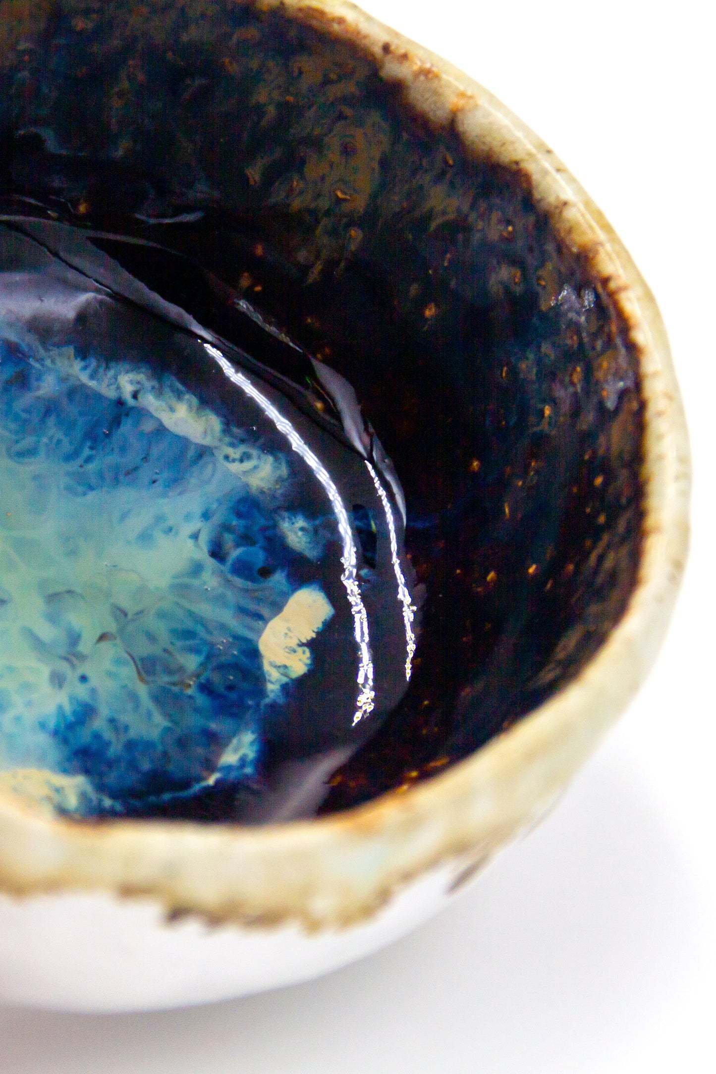 Miseczka ceramiczna biało-granatowa