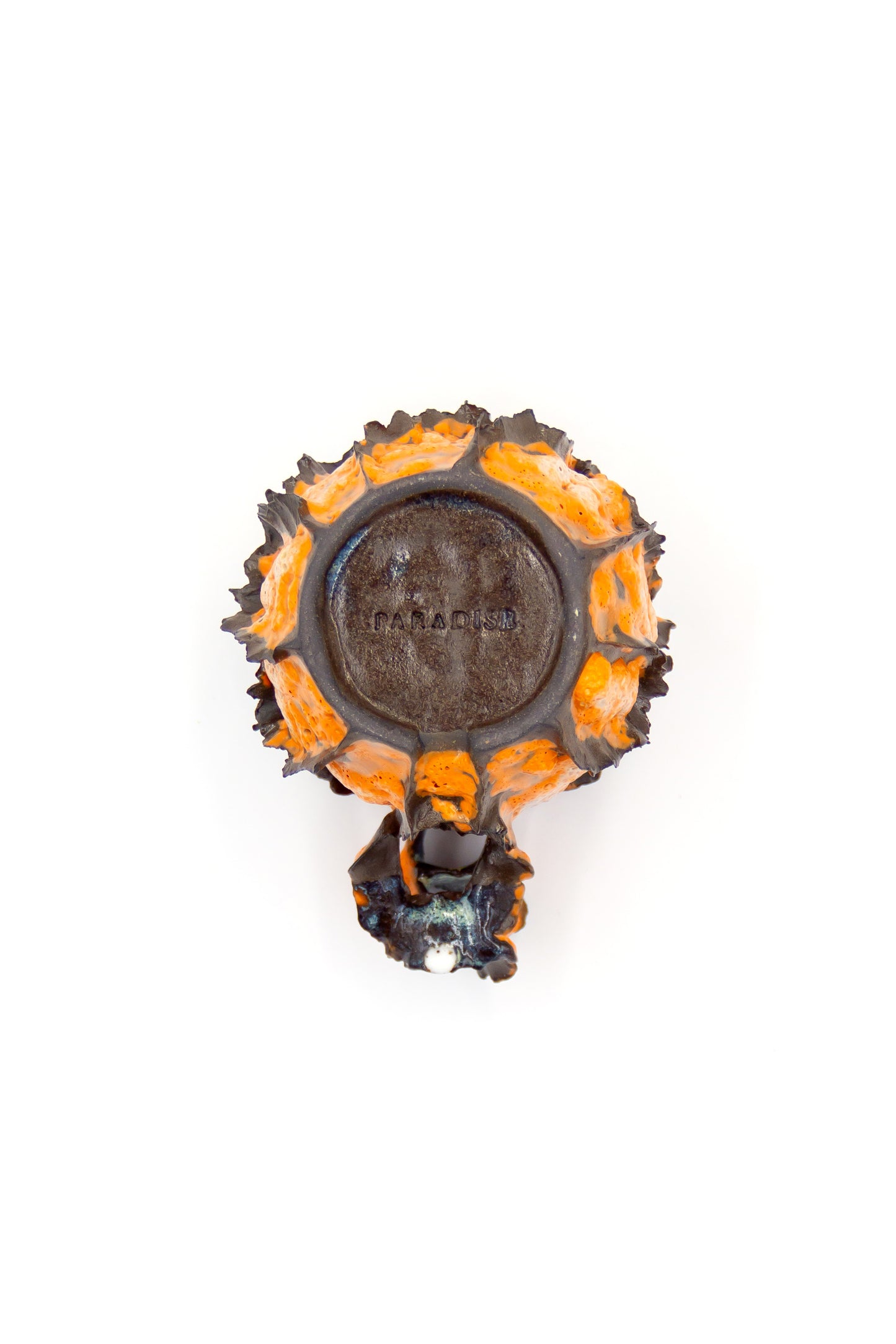 Kubek ceramiczny “Laminari” w kolorze czarno-pomarańczowym