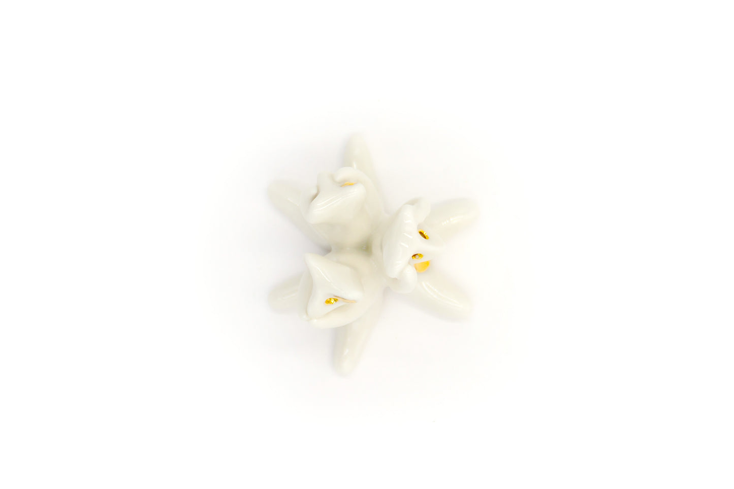 Werlingi sanzaru porcelanowe ze złoceniem