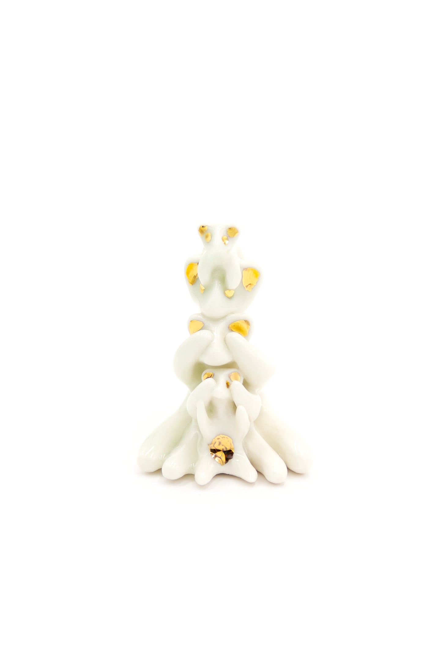 Rodzina werlingów, rzeźba porcelanowa ze złoceniem