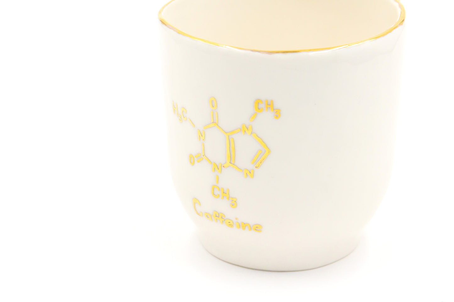 Kubek porcelanowy ze złoceniem