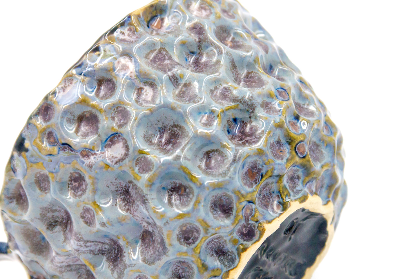 Filiżanka ceramiczna czarno-niebieska