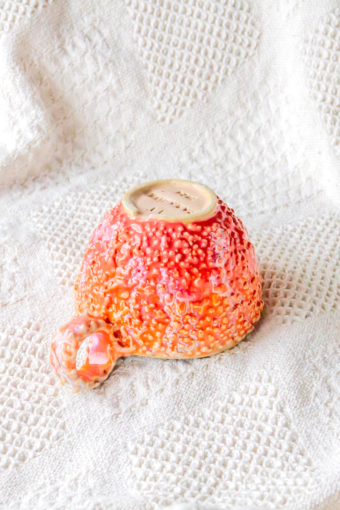 Tasse en céramique "Pox" en rose et orange