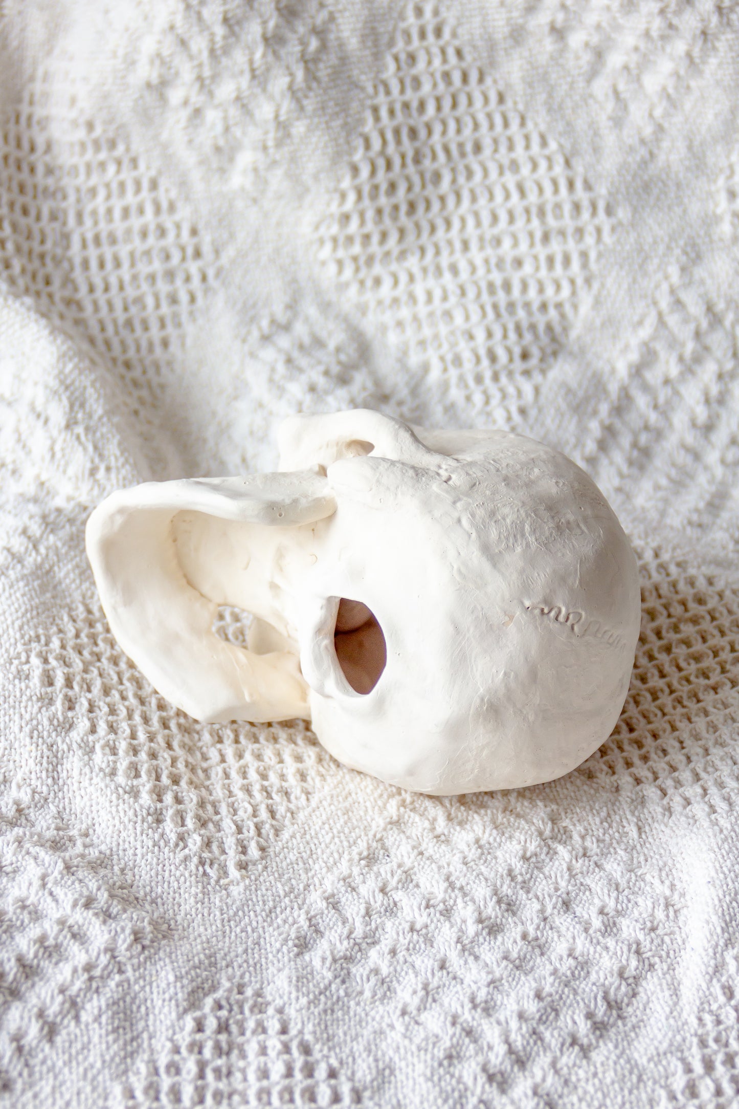 Czaszka ceramiczna biała matowa