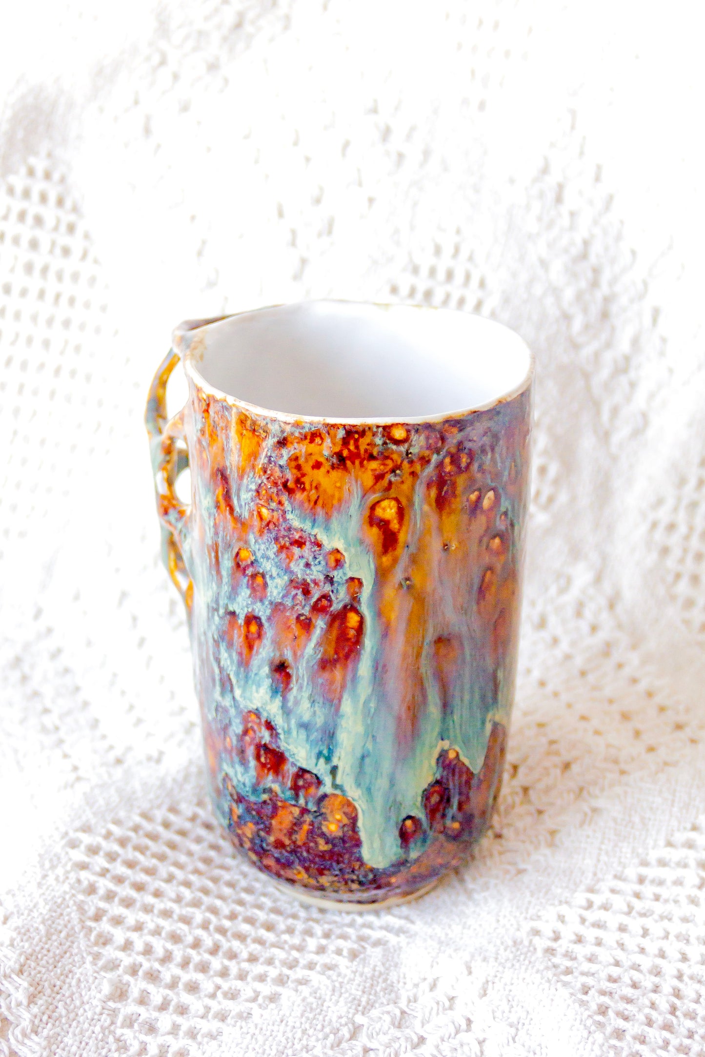 Kubek ceramiczny “Tripto” brązowo-zielony