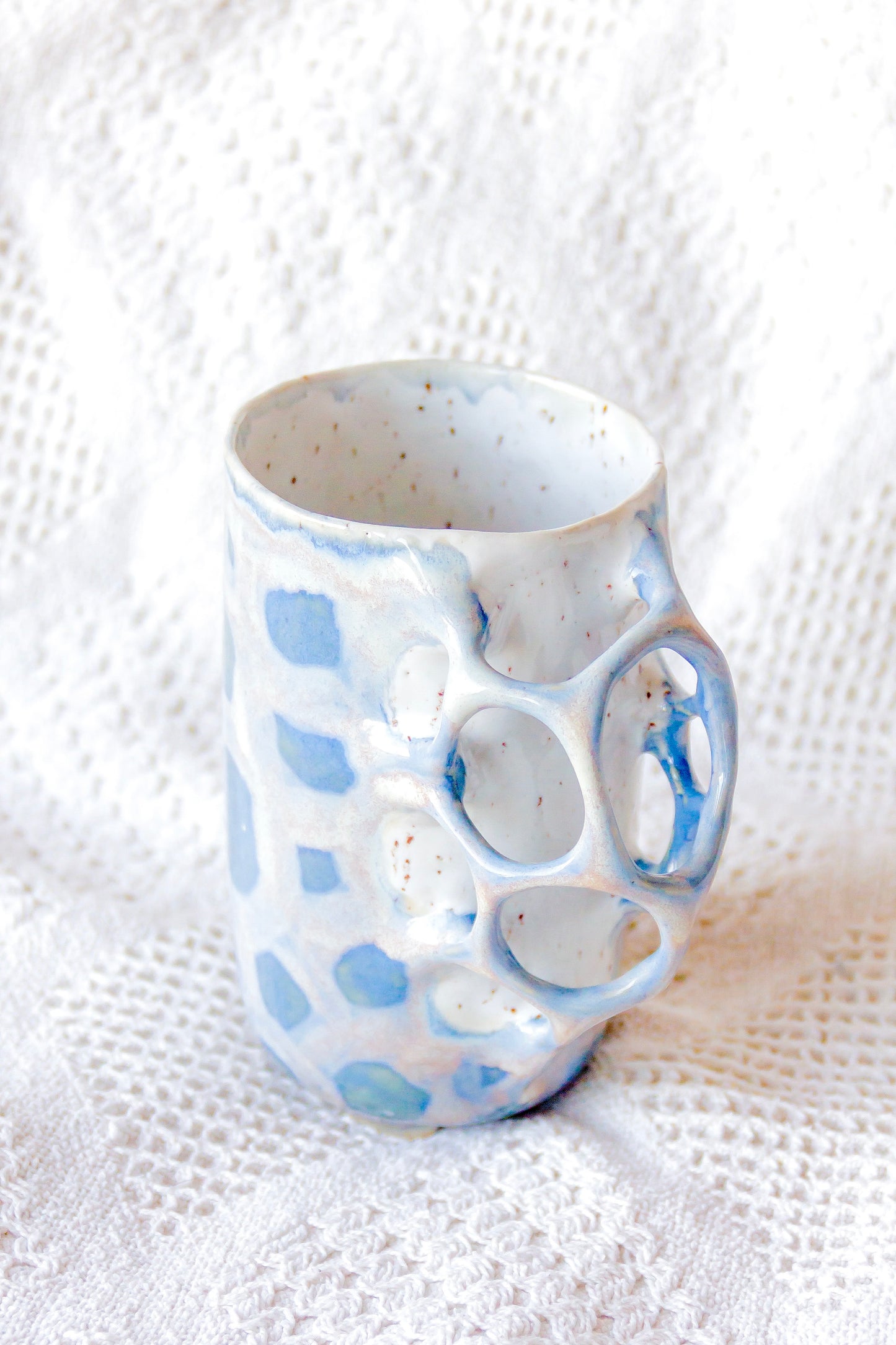 Kubek ceramiczny “Tripto” szaro-niebieski
