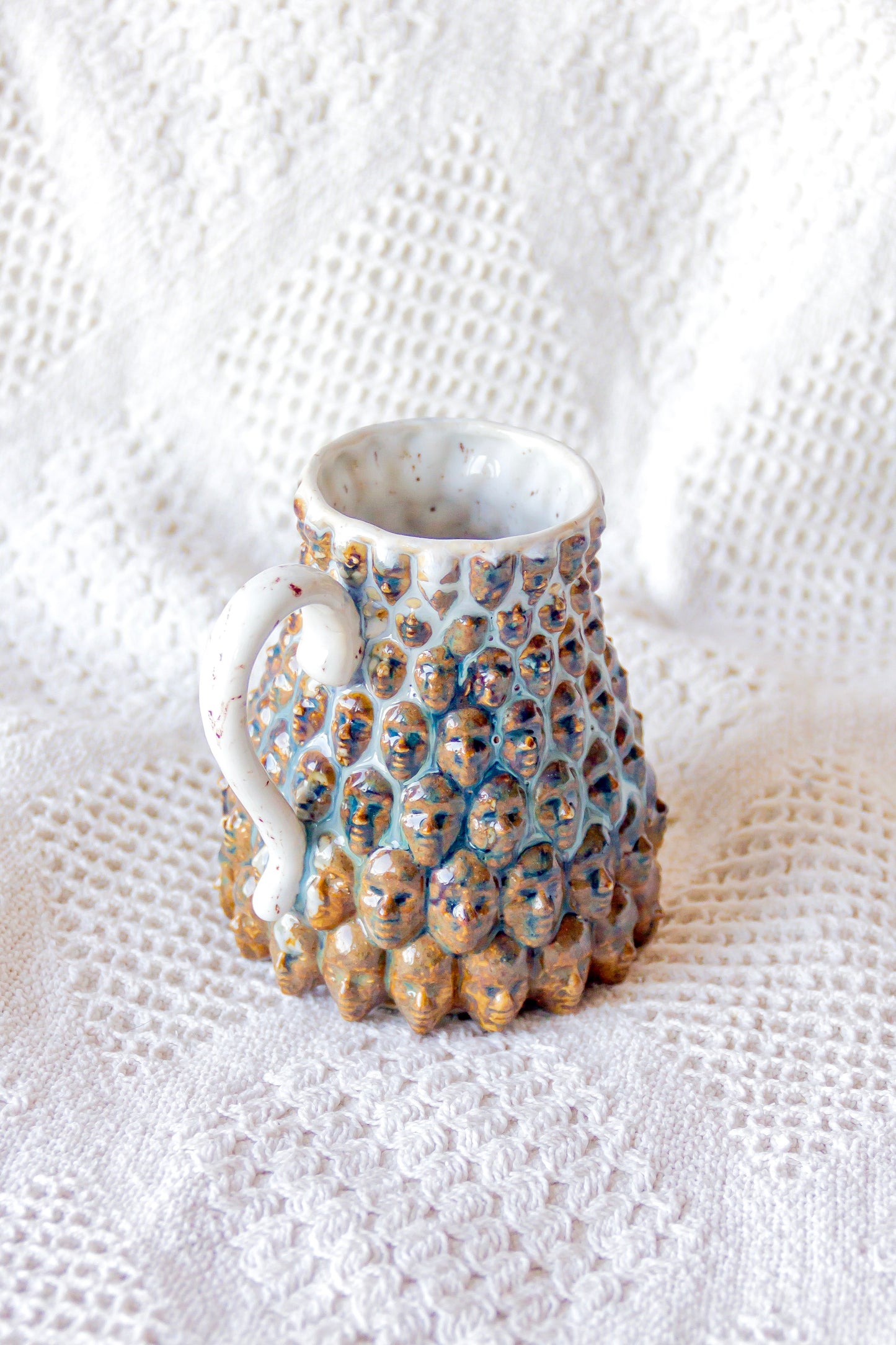 Kubek ceramiczny „Charlotte” brązowo-niebieski