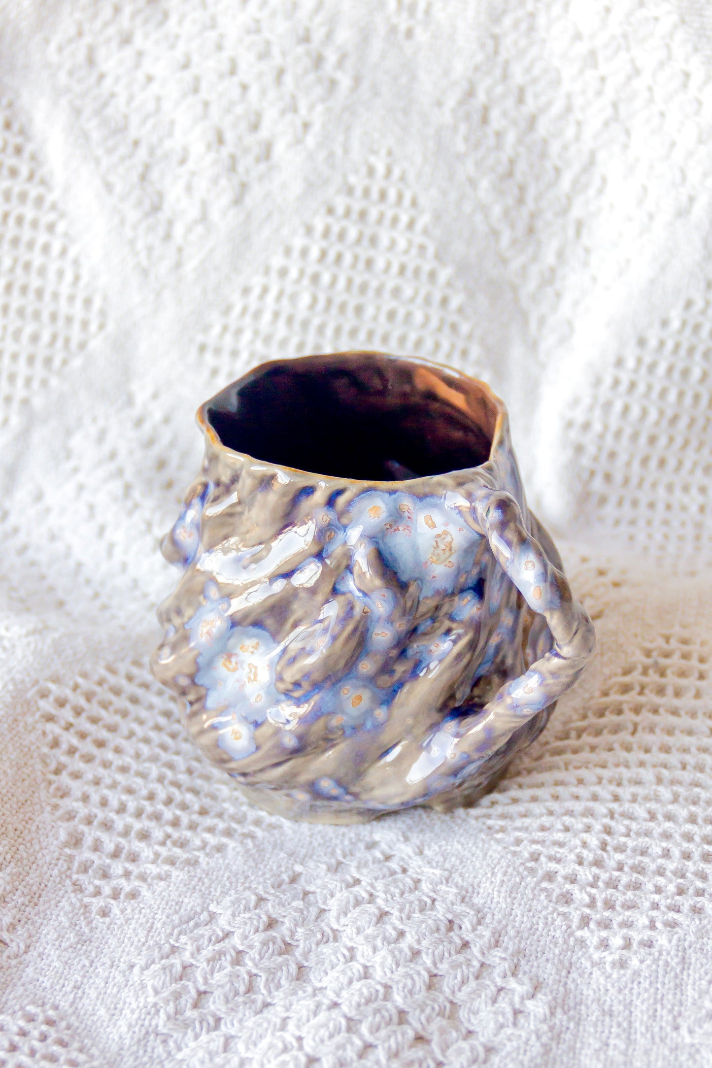 Kubek ceramiczny „Wave” czarno-szary