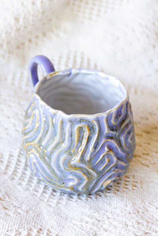 Kubek ceramiczny “Zuma” biało-fioletowy