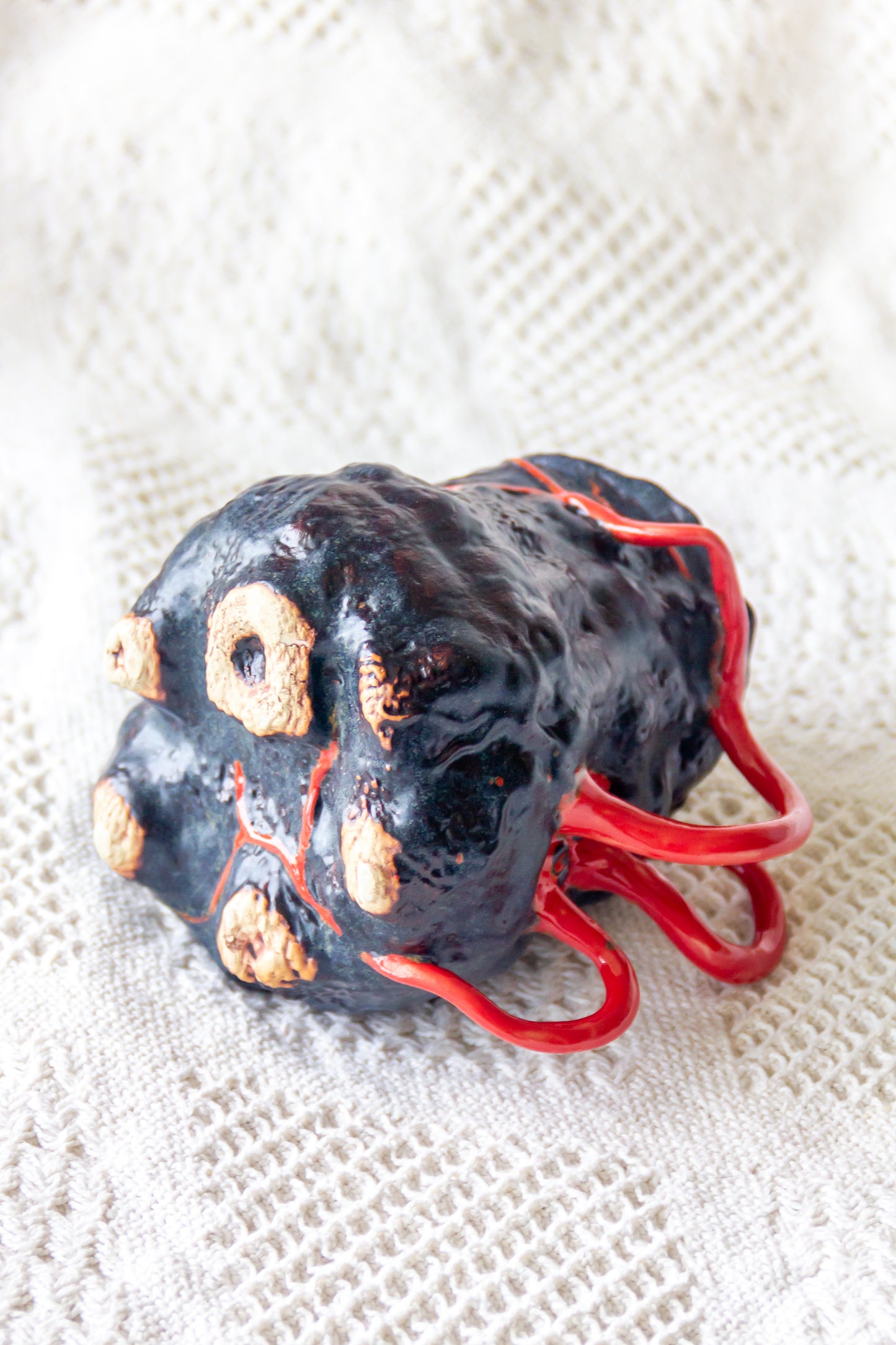 Kubek ceramiczny “Couroupita” czerwono-czarny