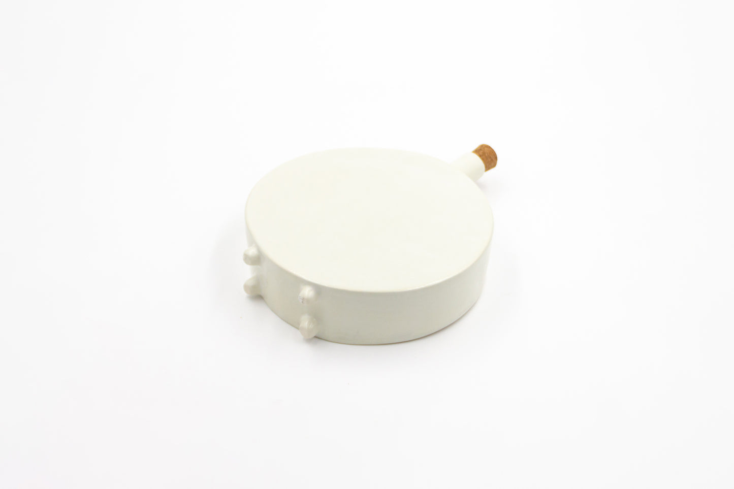 Butelka ceramiczna kremowa biała