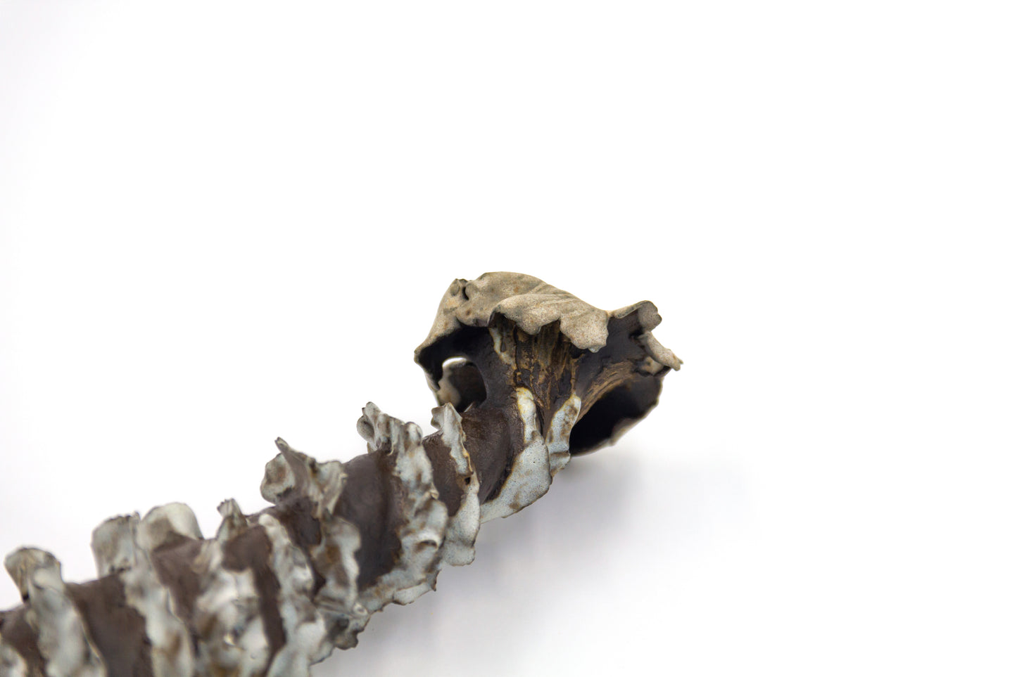 Butelka ceramiczna w czarno-białym kolorze