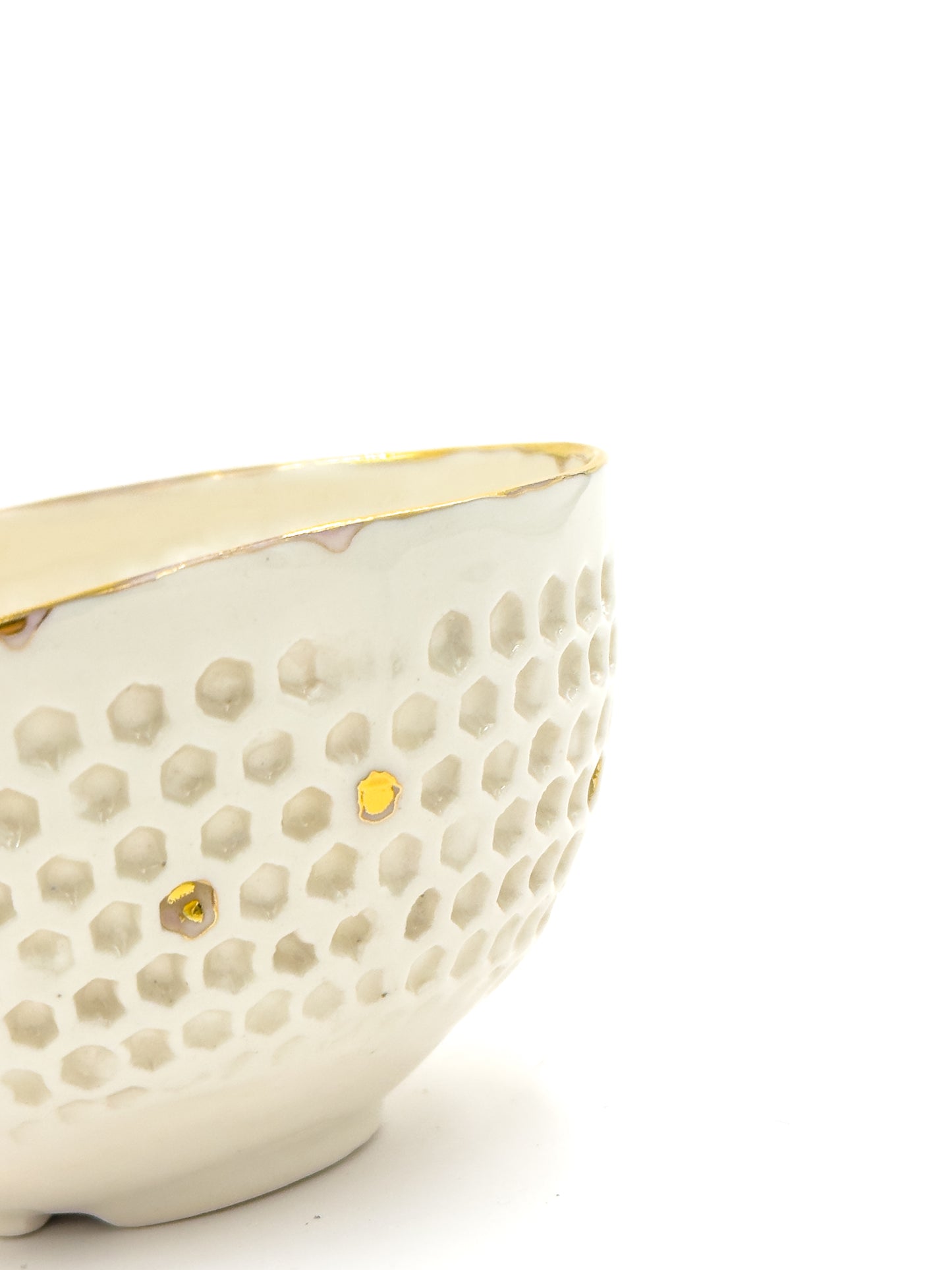 Miska porcelanowa złocona