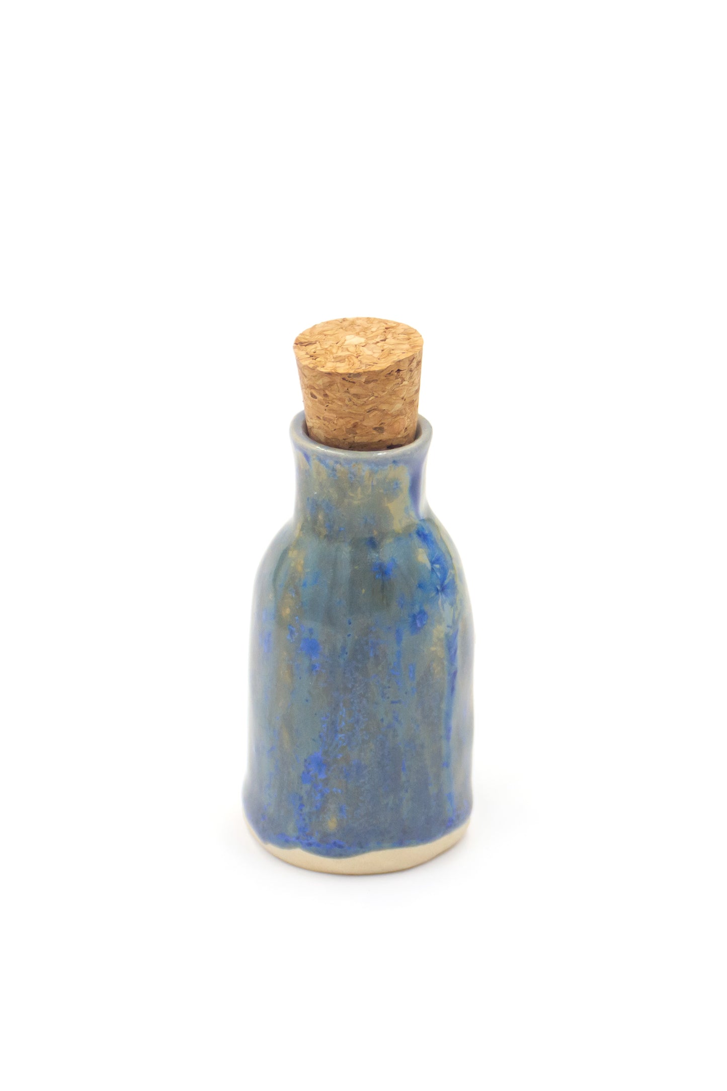 Buteleczka ceramiczna w kolorze morskim z ośmiornicą