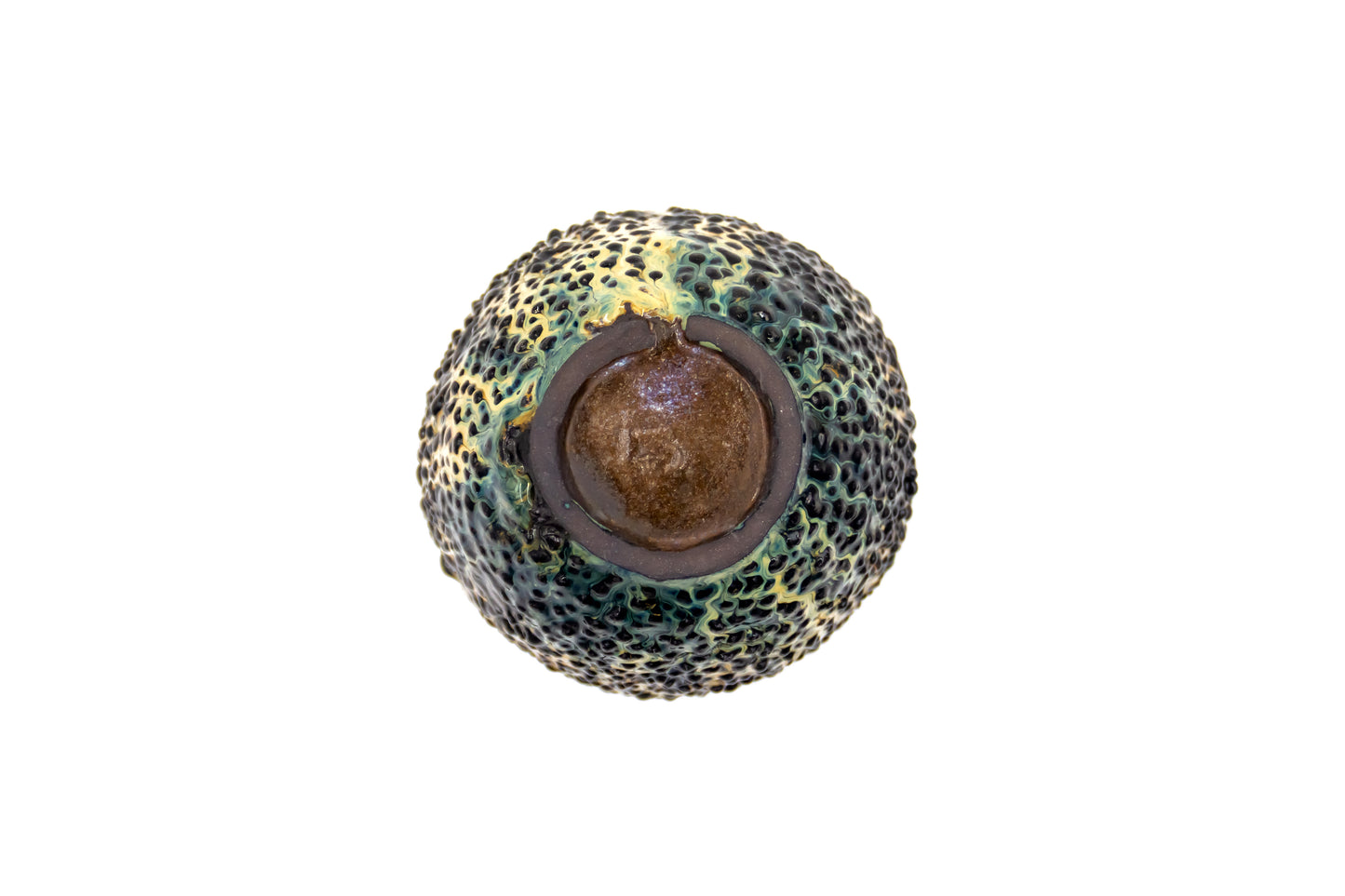 Miseczka ceramiczna w kolorze beżowo-brązowym ze spodkiem