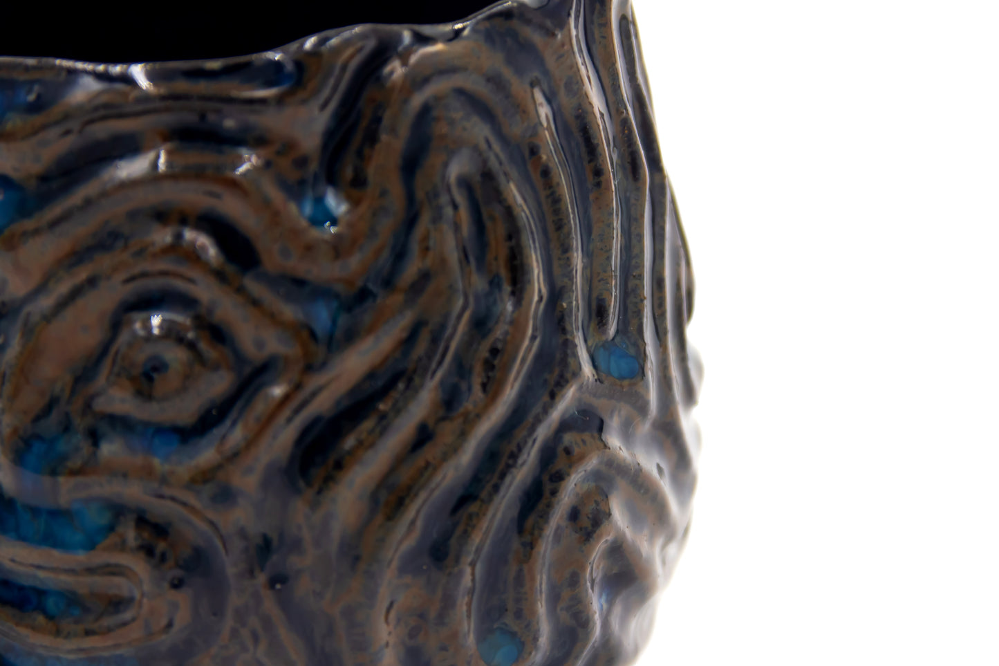 Czarka ceramiczna w kolorze czarno-granatowym