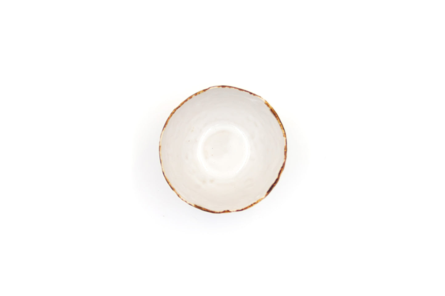 Miseczka ceramiczna w kolorze biało-brązowym