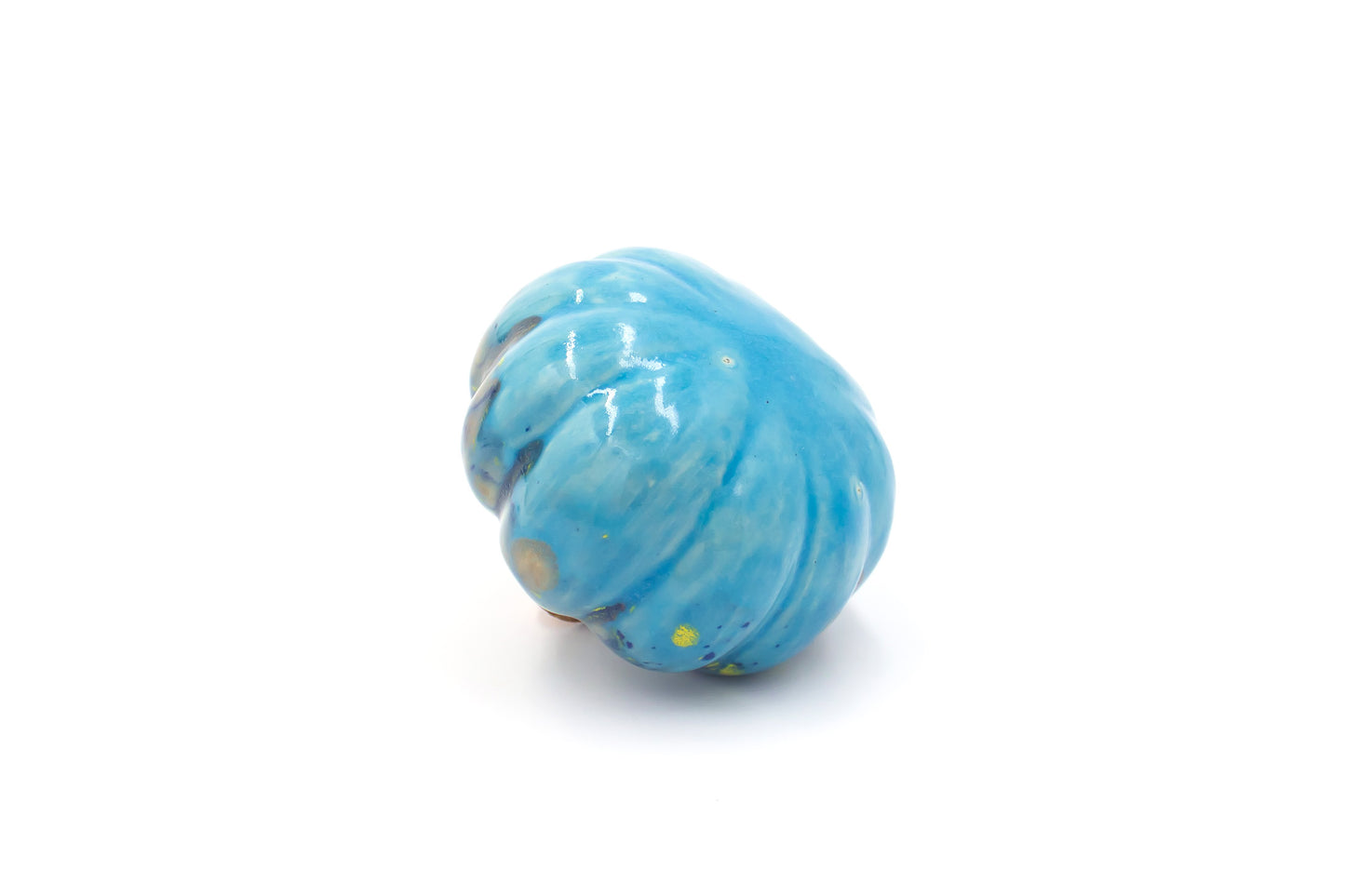 Dynia ceramiczna w kolorze niebieskim z plamkami