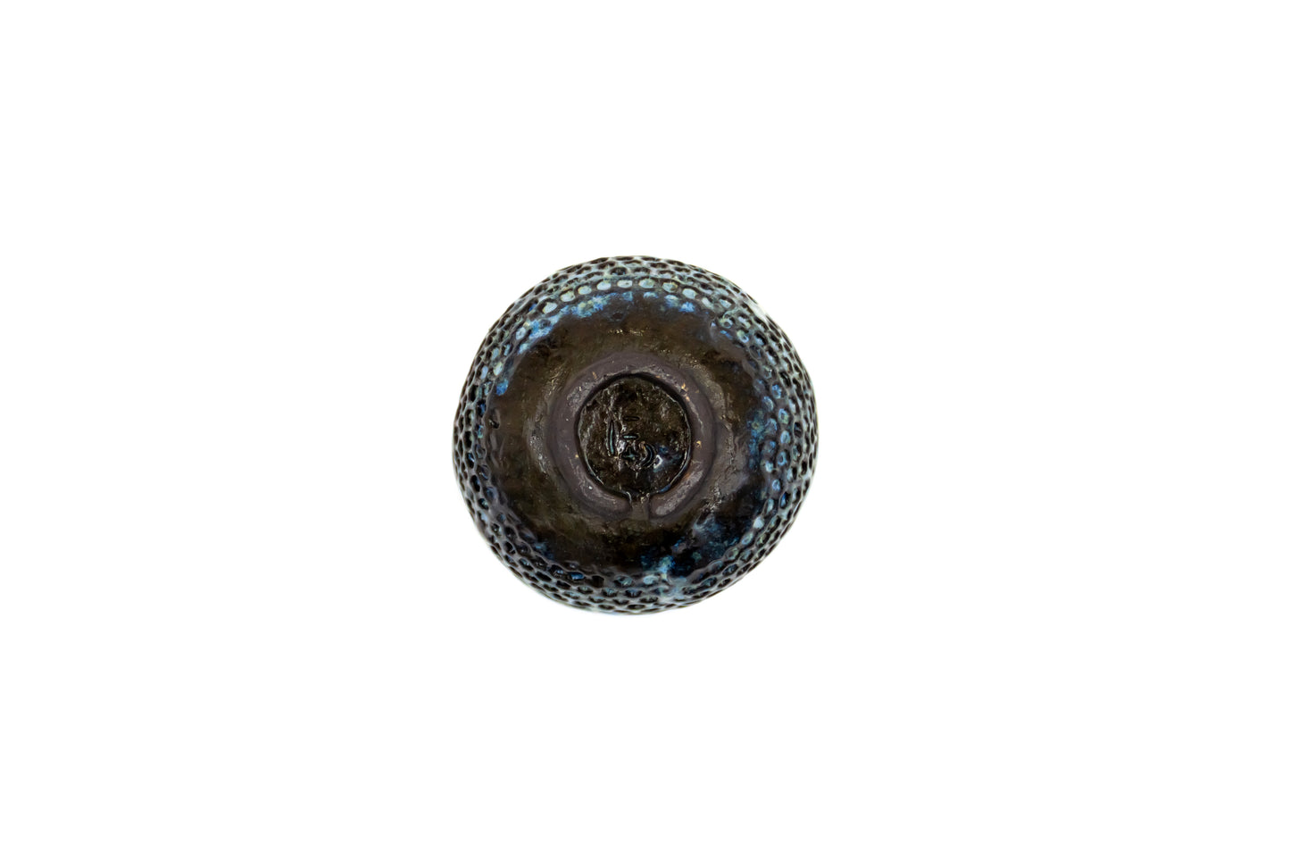 Miseczka ceramiczna w kolorze czarno-niebieskim ze spodkiem