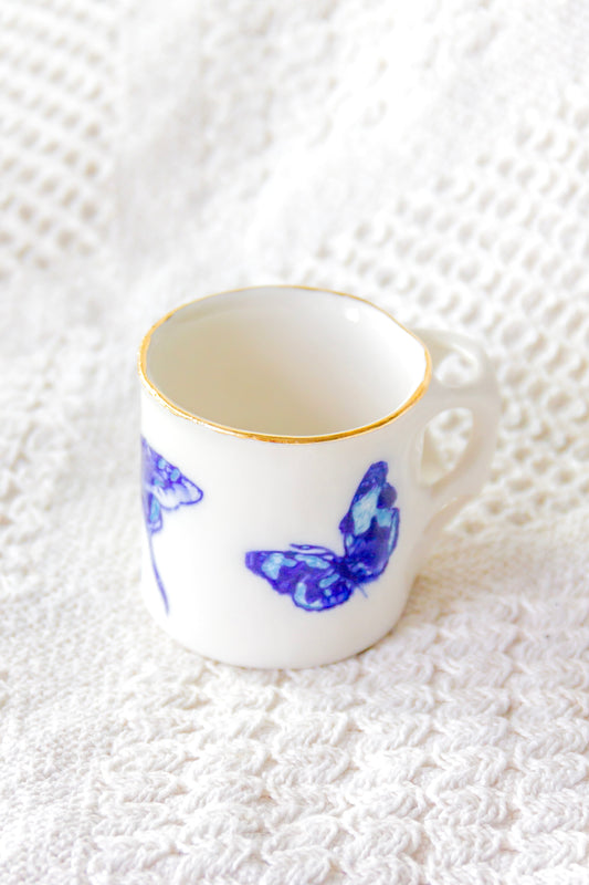 Filiżanka do espresso porcelanowa „Tripto” ze złoceniem