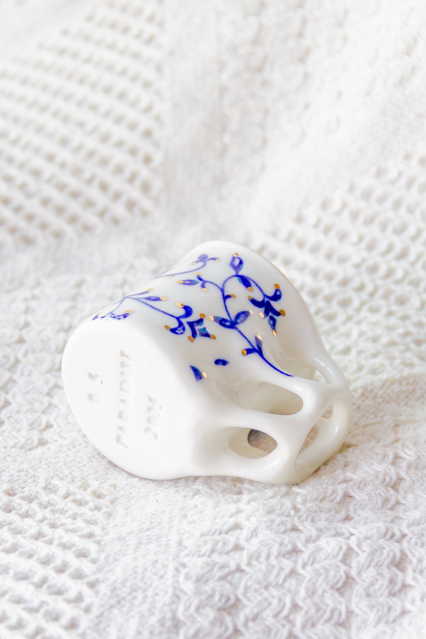 Filiżanka do espresso porcelanowa „Tripto” ze złoceniem