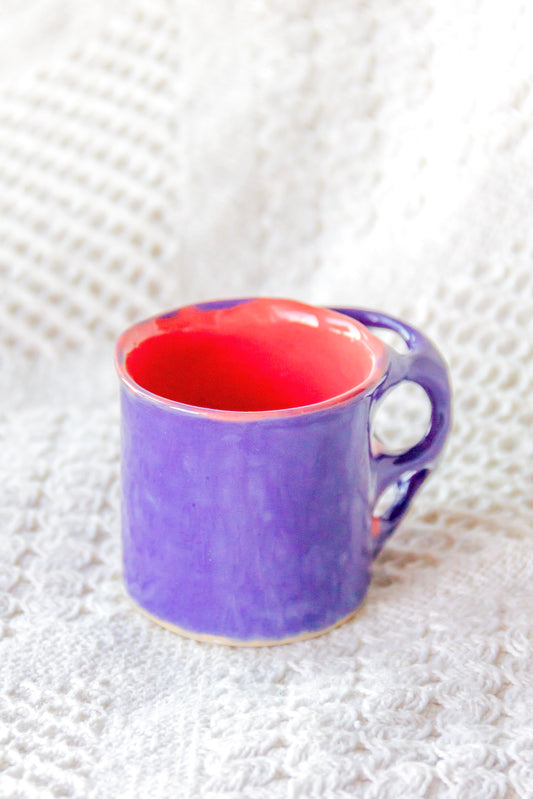 Filiżanka do espresso ceramiczna „Tripto” fioletowo-malinowa