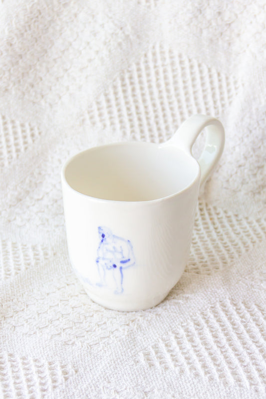 Kubek porcelanowy z rysunkiem