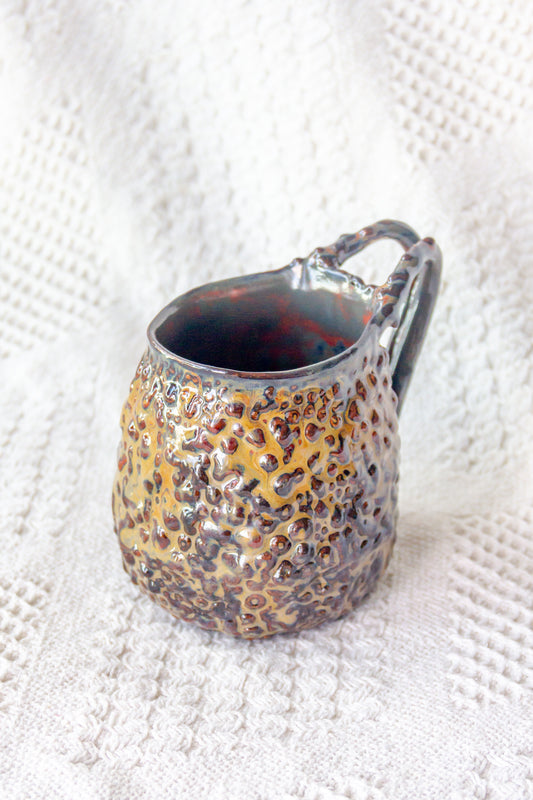 Kubek ceramiczny „Rafflesio” czarno-brązowy
