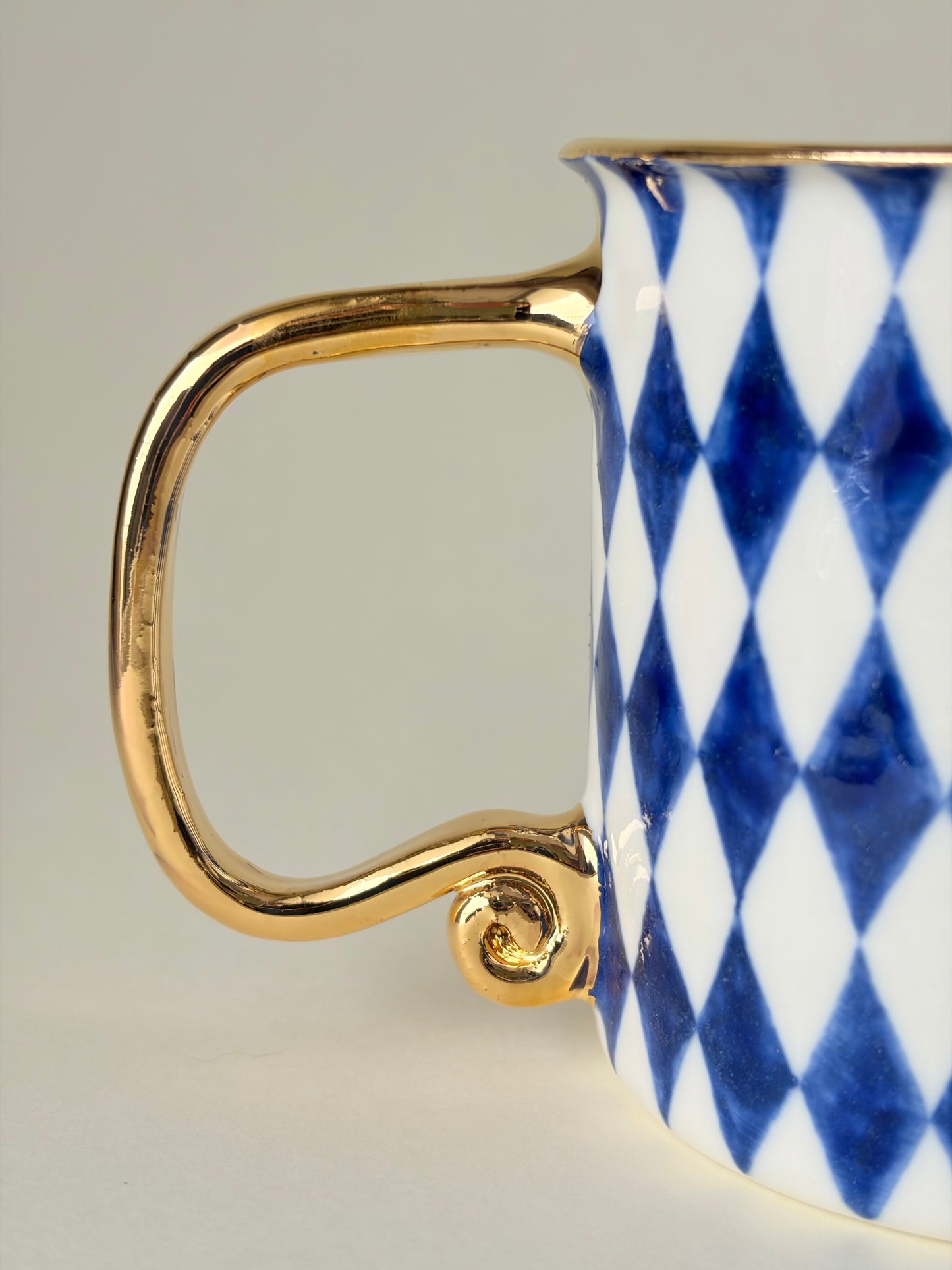 Kubek porcelanowy w romby