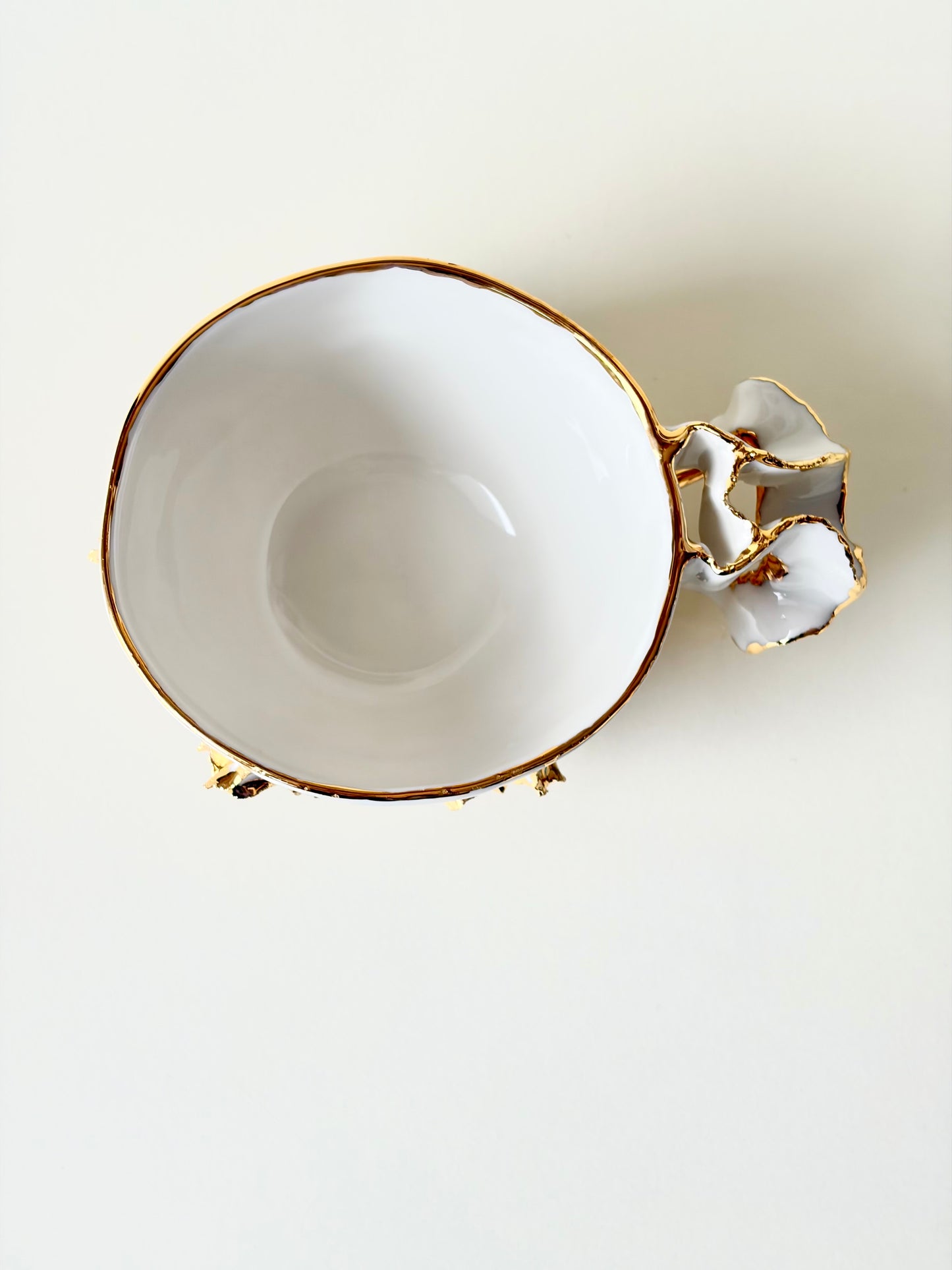 Filiżanka „Laminari” porcelanowa ze złoceniem