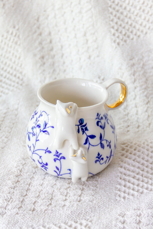 Kubek porcelanowy z werlingami