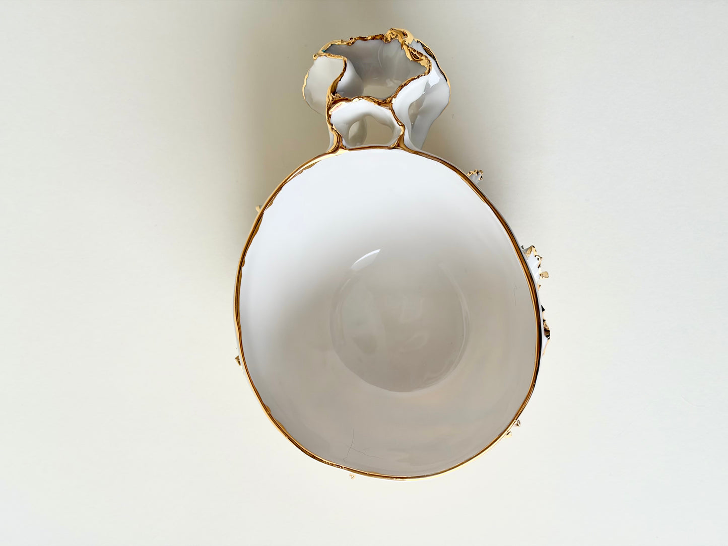 Filiżanka „Laminari” porcelanowa ze złoceniem