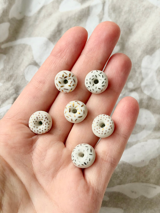 Kolczyki porcelanowe donuty (sztyfty)