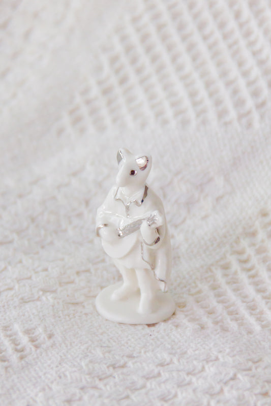 Werling minstrel, rzeźba porcelanowa platynowana