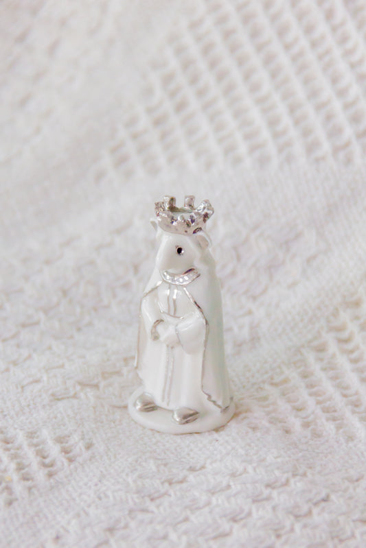 Werling królowa, rzeźba porcelanowa platynowana