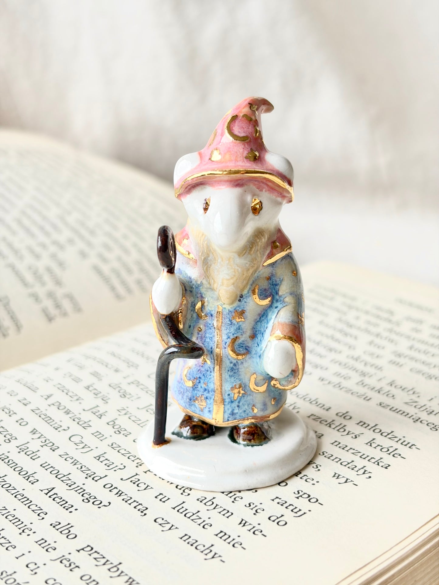 Grande Famille Werling, sculpture en porcelaine avec dorure