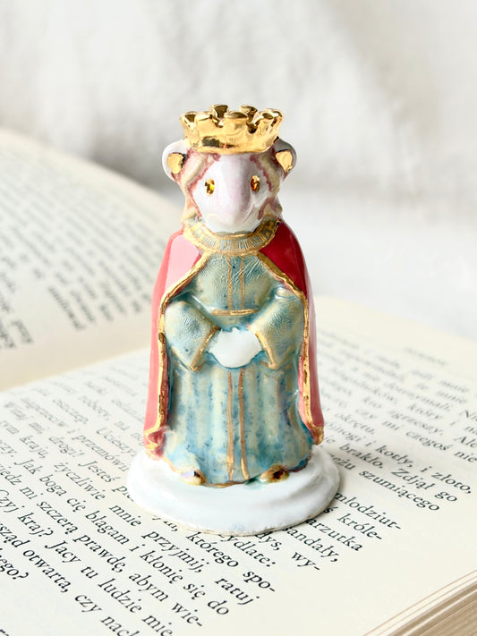 Grande Famille Werling, sculpture en porcelaine avec dorure