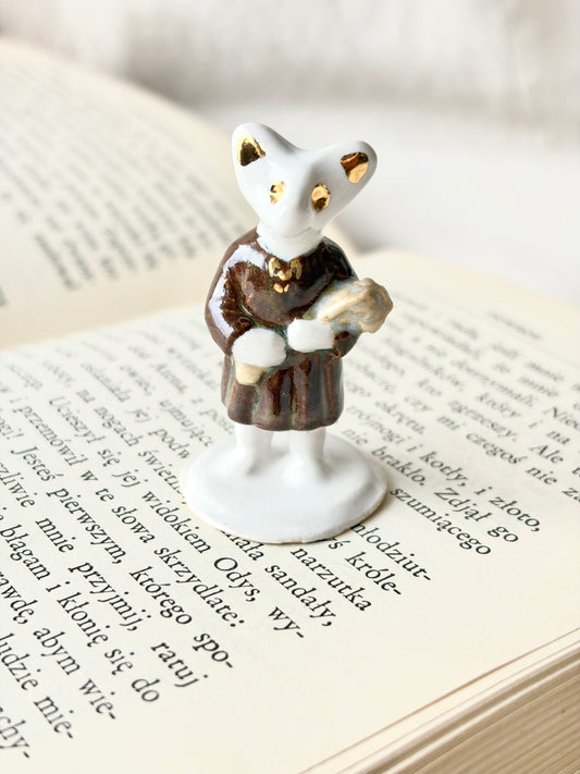 Grande Famille Werling, sculpture en porcelaine avec dorure