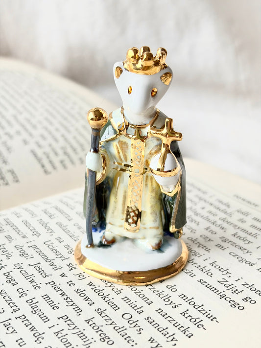 Grande Famille Werling, sculpture en porcelaine avec dorure