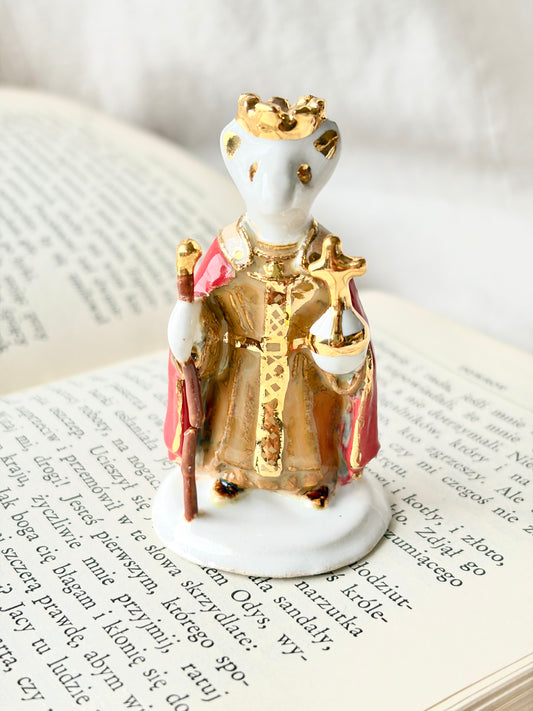 Grande Famille Werling, sculpture en porcelaine avec dorure