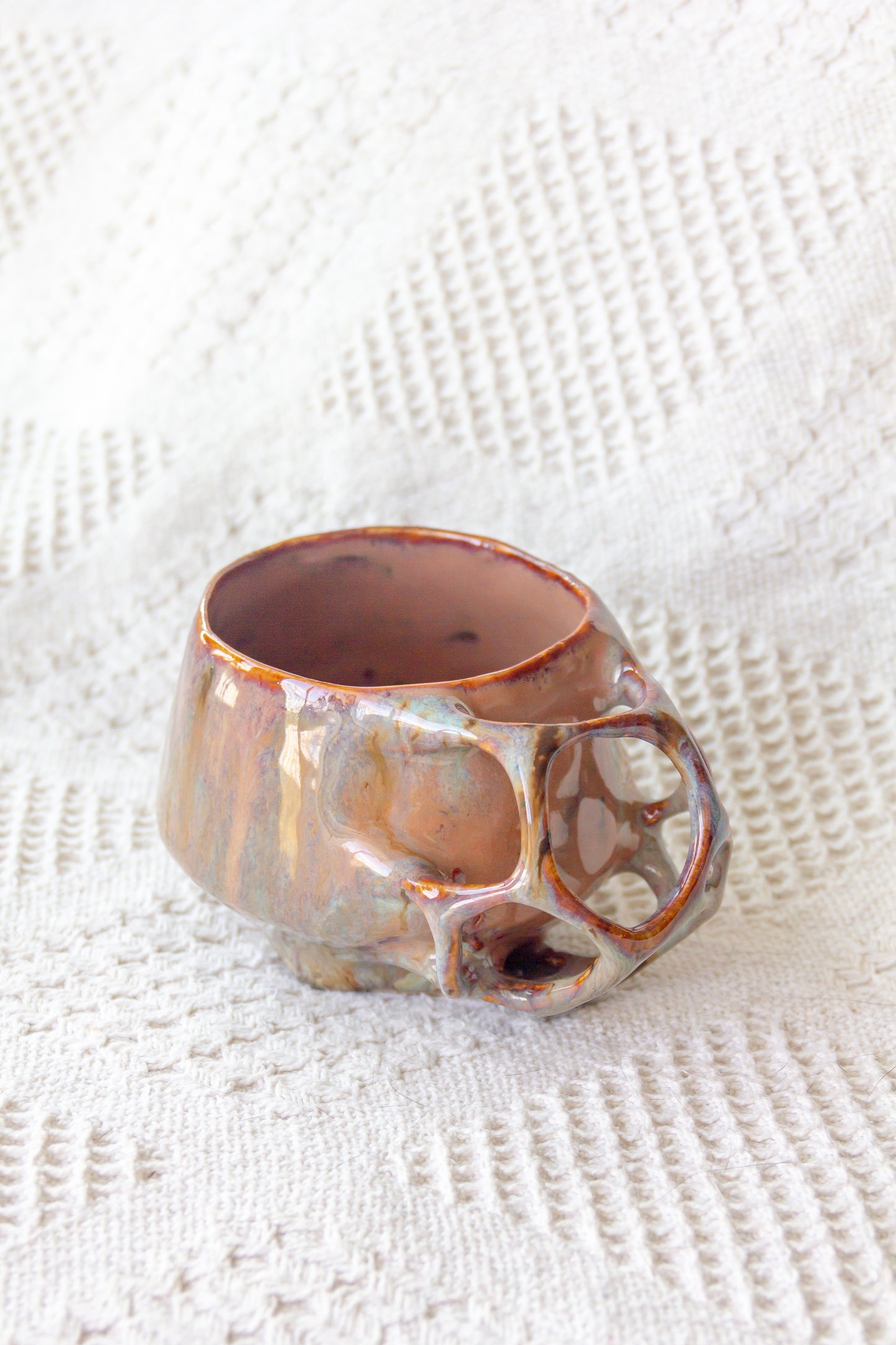 Kubek ceramiczny “Tripto” brązowo-zielony