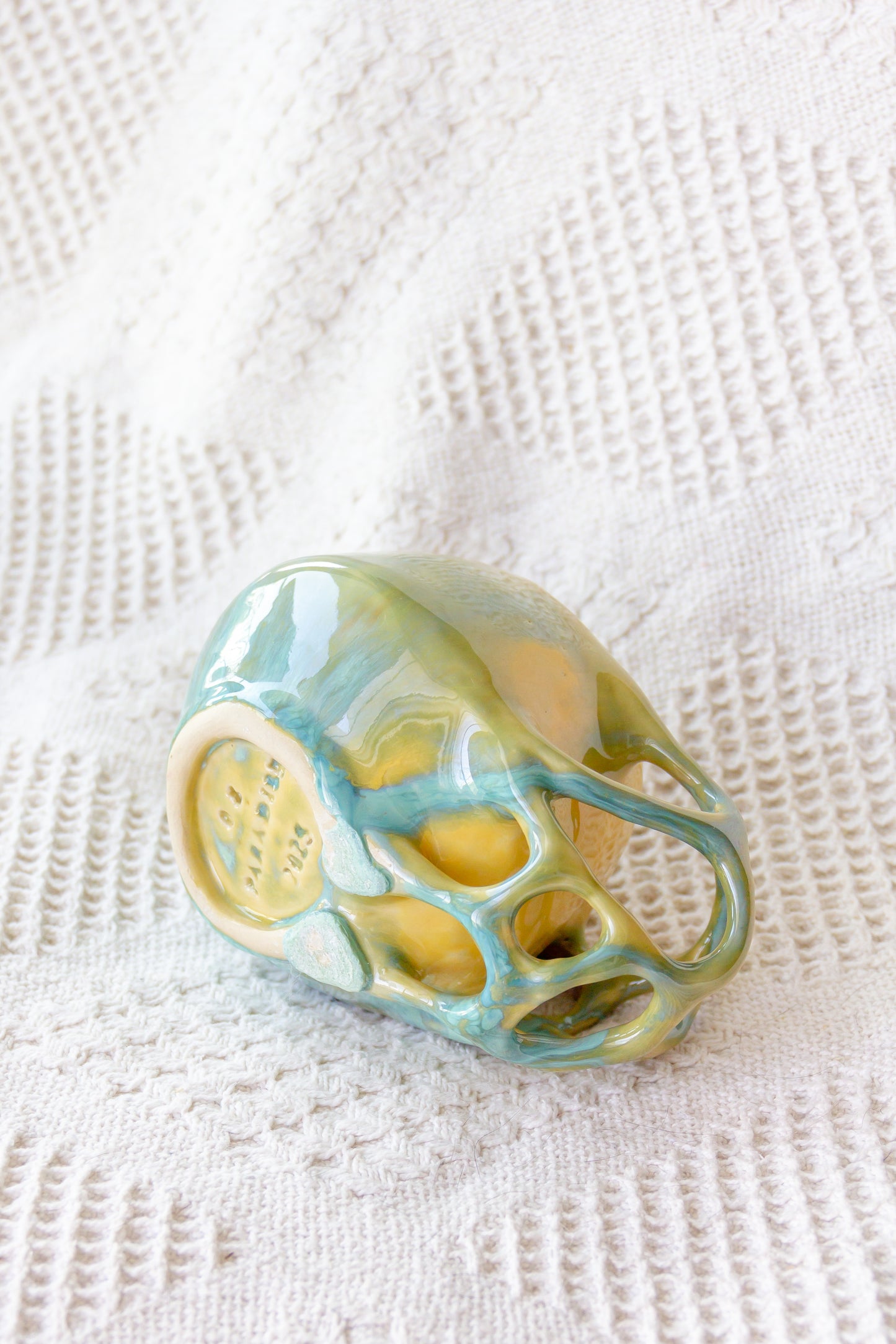 Kubek ceramiczny “Tripto” żółto-zielony