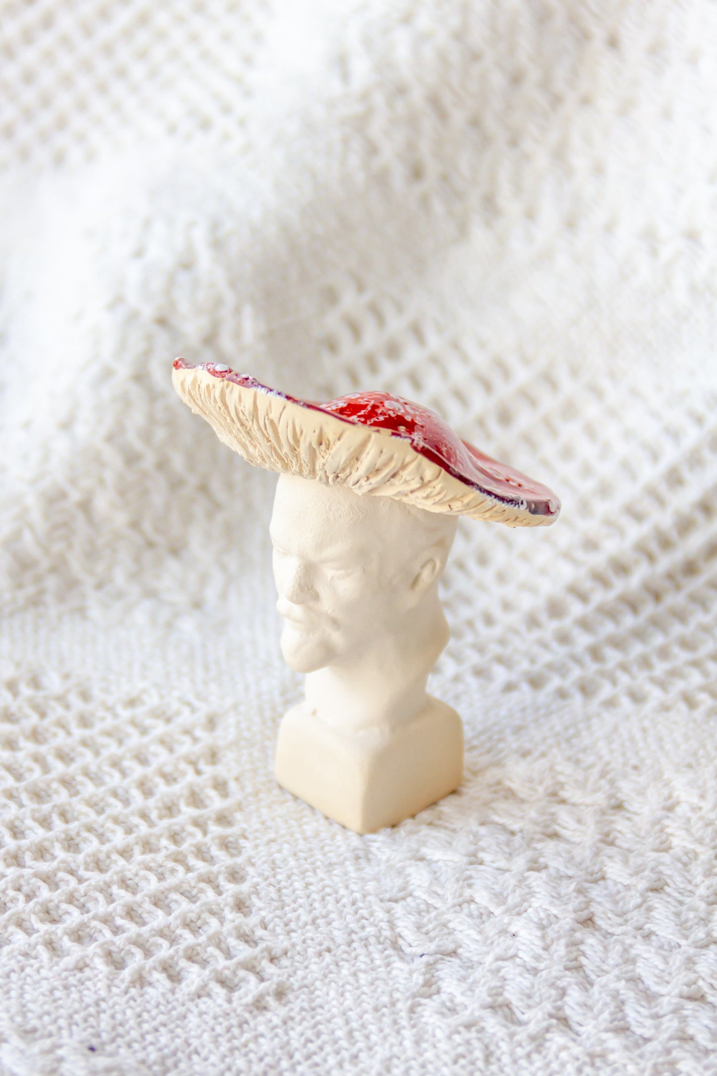 Lenin grzyb, rzeźba ceramiczna mini