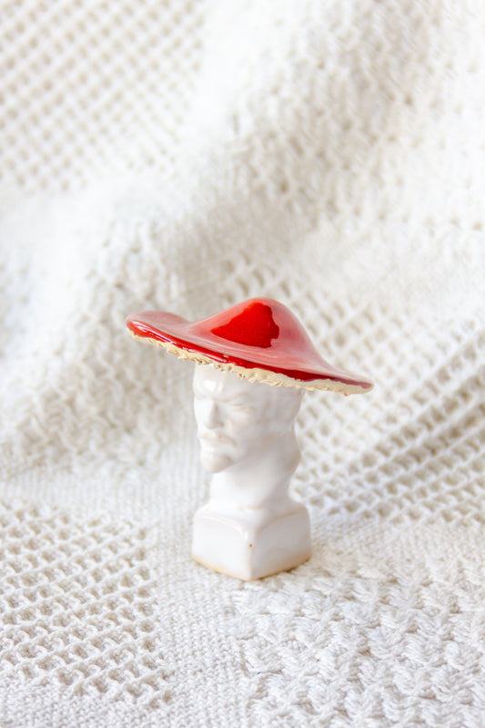 Lenin grzyb, rzeźba ceramiczna mini